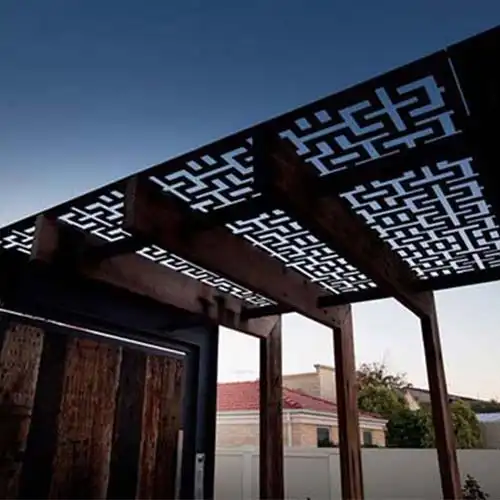 Custom Corten Pergola With Canopy GN-PG-111 image 3