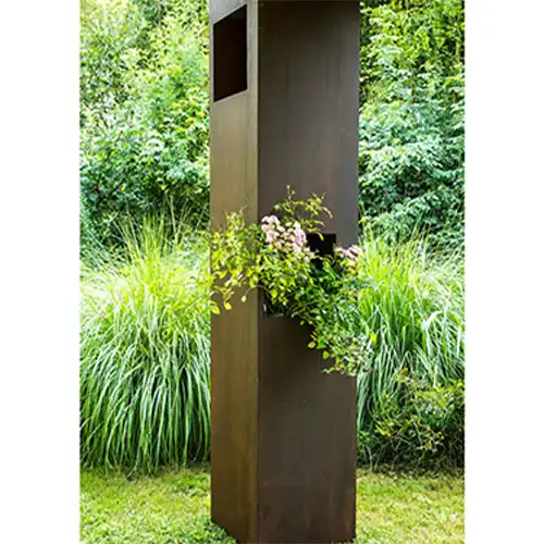 GN-PG-112 Modern Qutdoor Waterproof Corten Steel Gazebo image 4