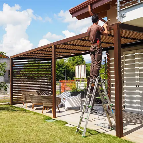 Corten Steel Outdoor Gazebos Pergola GN-PG-118 image