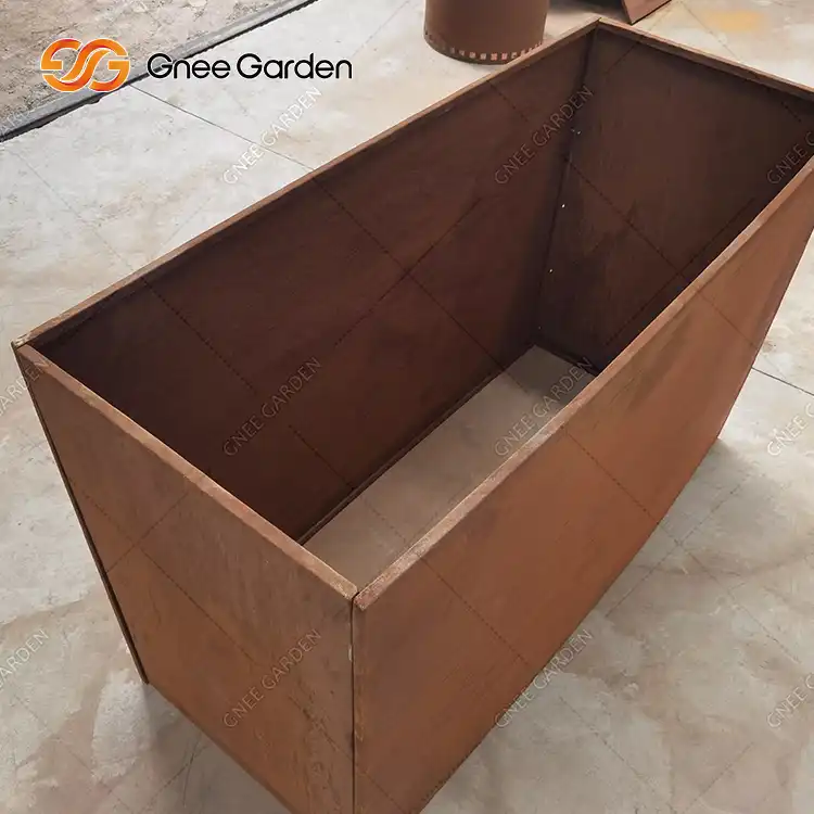 GN-PR-1034 Corten Steel Square Garden Pots image