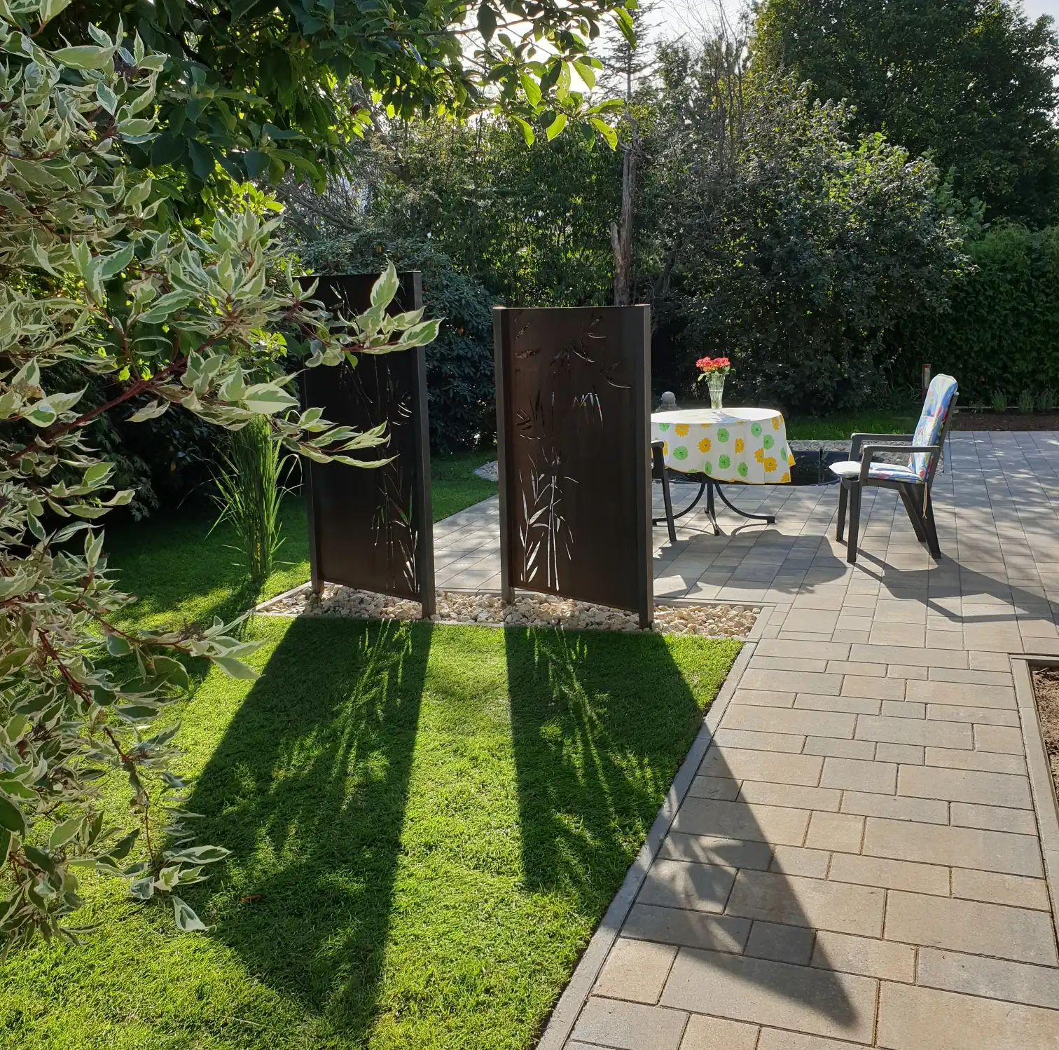 GN-SP-1336 Corten Decorative Fence Panel With Bamboo Design image 5