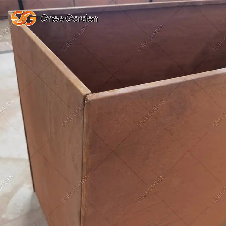 GN-PR-1034 Corten Steel Square Garden Pots image 3