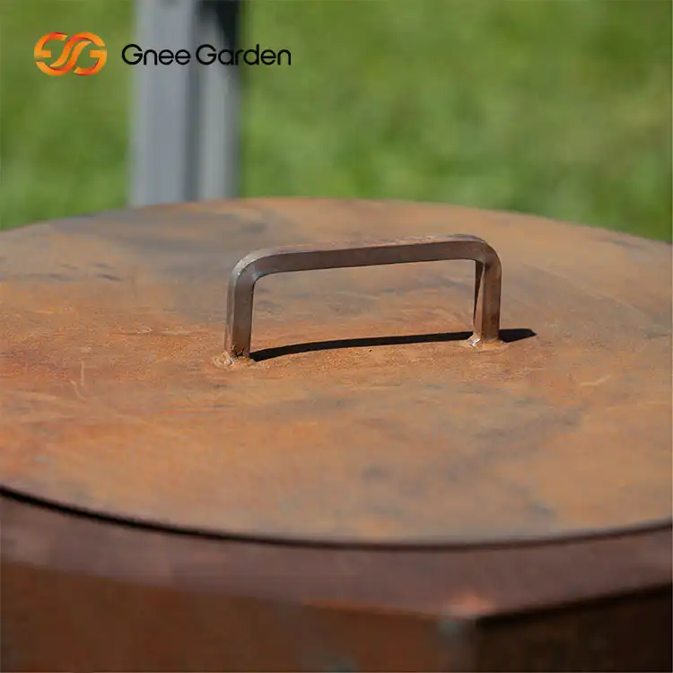 Corten Steel Hotshot Smokeless Fire Pit with Lip GN-FP-312 image 4