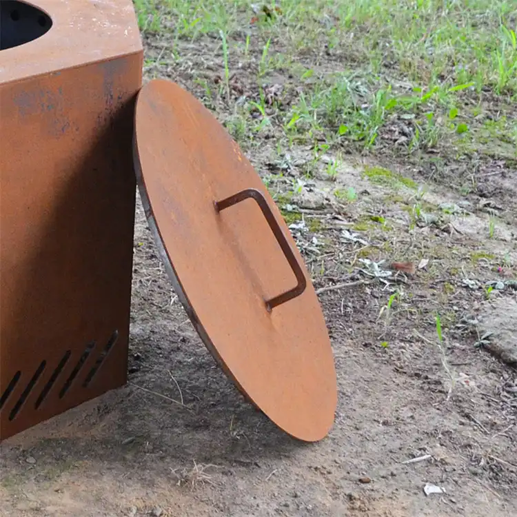 Corten Steel Hotshot Smokeless Fire Pit with Lip GN-FP-312 image 3