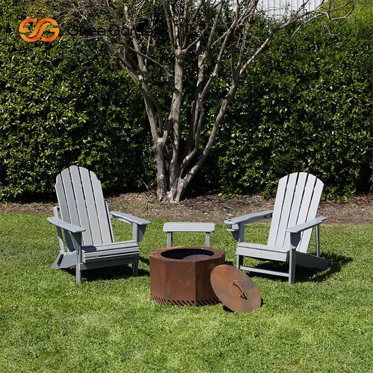 Corten Steel Hotshot Smokeless Fire Pit with Lip GN-FP-312 image 2