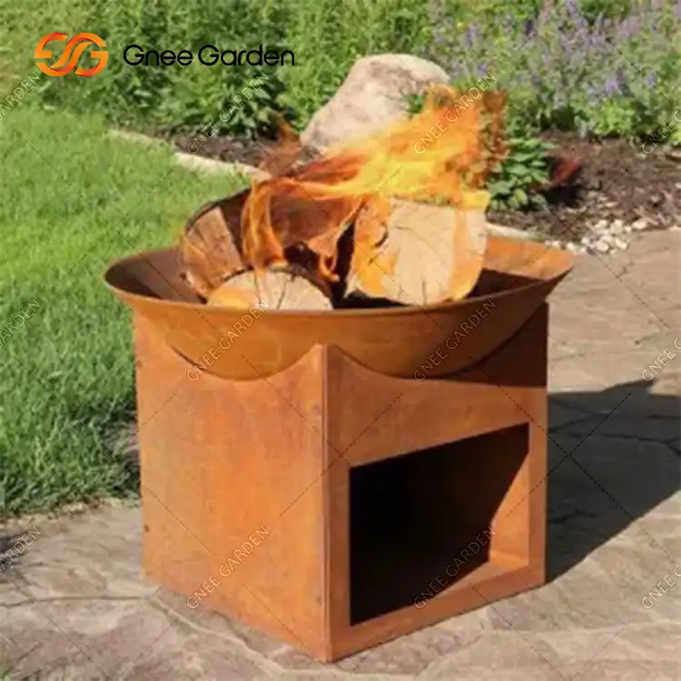 Patio Garden Outdoor Camping Corten Steel Rust Fire Pit image