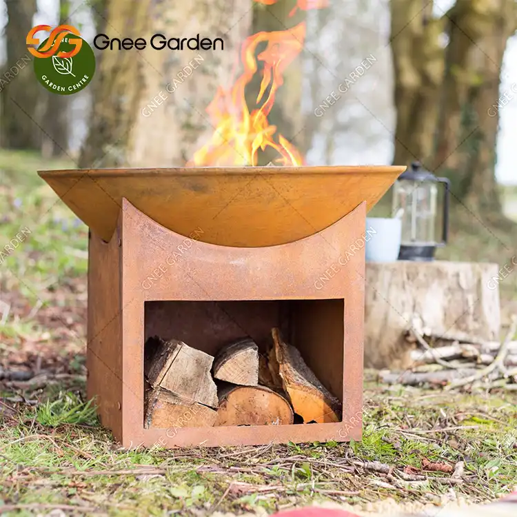 Patio Garden Outdoor Camping Corten Steel Rust Fire Pit image 3