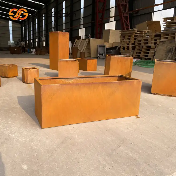 GN-PR-1001 Corten Steel Outdoor Rectangular Planters image