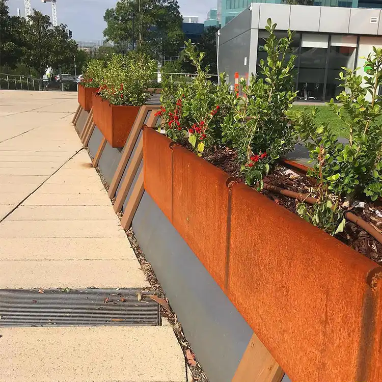 GN-PR-1001 Corten Steel Outdoor Rectangular Planters image 4