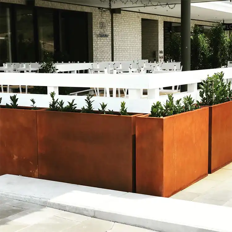 GN-PR-1001 Corten Steel Outdoor Rectangular Planters image 3