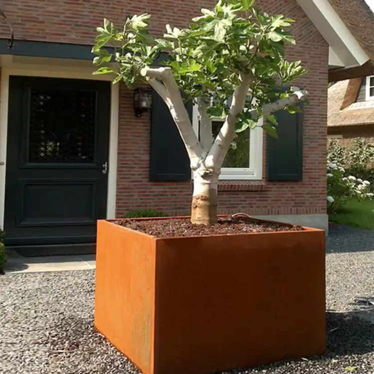 GN-PR-1001 Corten Steel Outdoor Rectangular Planters image 5