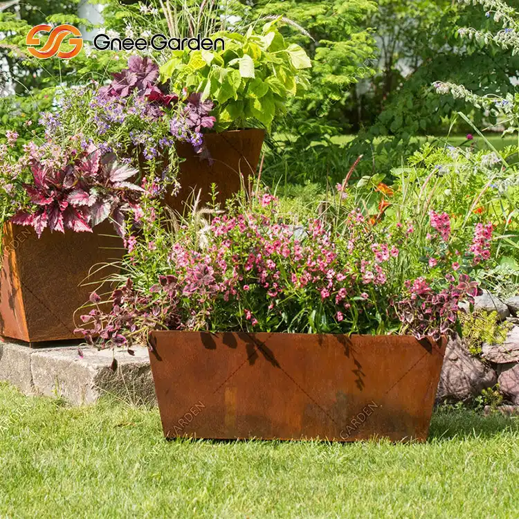 GN-PR-1022 Corten Steel Trough Planters image 3