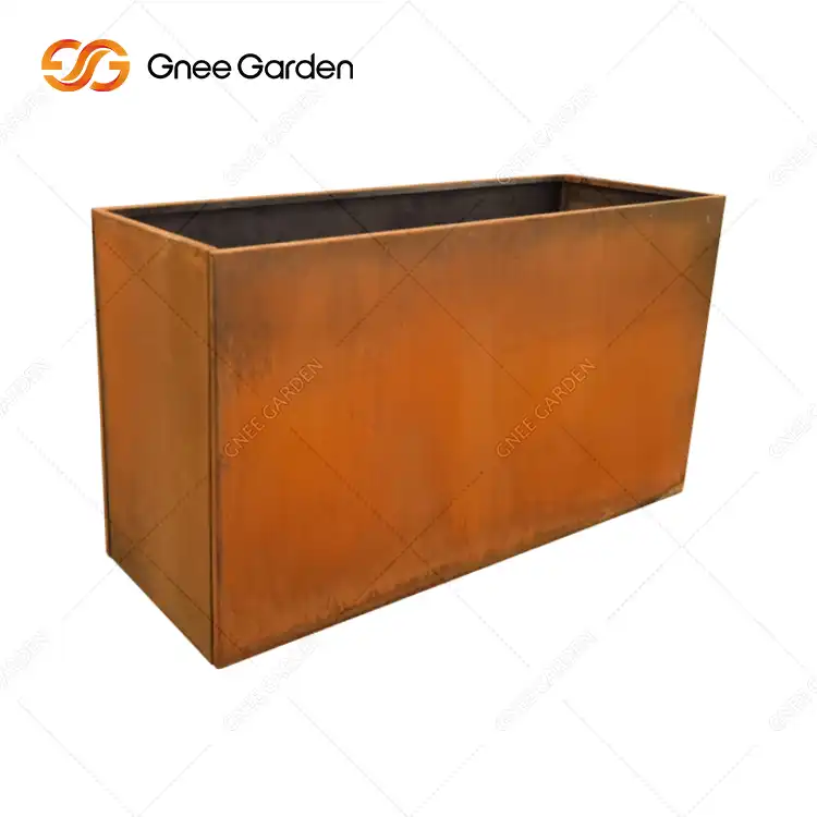 GN-PR-1034 Corten Steel Square Garden Pots image 2