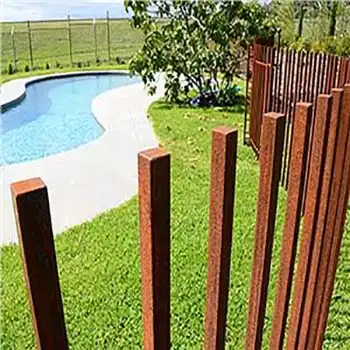 Corten Fence Posts GN-FC-001 Solid Steel Columns image 4