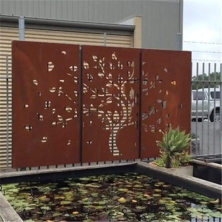 Custom Corten Steel Privacy Panels Decorative Screens for Outdoor Use image 2