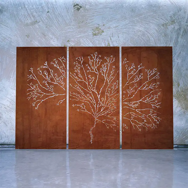 Custom Corten Steel Privacy Panels Decorative Screens for Outdoor Use image 4