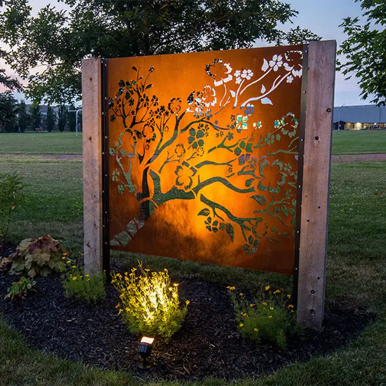 Custom Corten Steel Privacy Panels Decorative Screens for Outdoor Use image 3