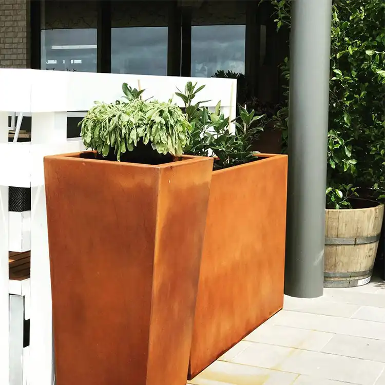 GN-PR-1002 Corten Steel Modern Plant Pots image 2