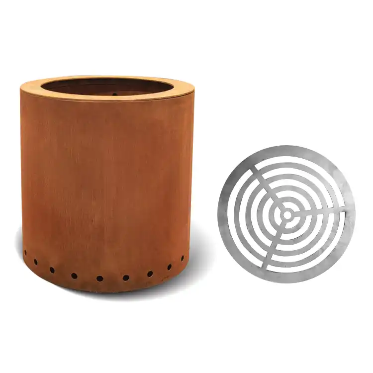 GN-FP-316 Round Corten Steel Wood-Burning Fire Pit image 5