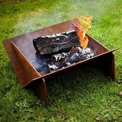 Corten Steel Propane Fire Pit Easy assembly For Outdoor Camping image
