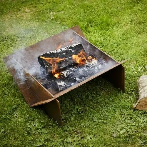 Corten Steel Propane Fire Pit Easy assembly For Outdoor Camping image 2